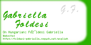 gabriella foldesi business card